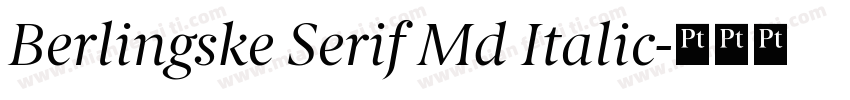 Berlingske Serif Md Italic字体转换